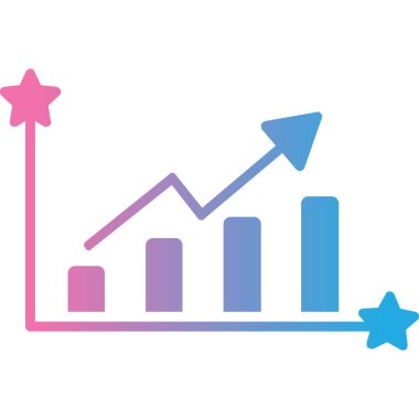 Bar çizelgesi. Web simgesi basit illüstrasyon