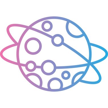 Gezegen. Web simgesi basit tasarım