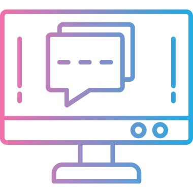 Bilgisayar. Web simgesi basit illüstrasyon