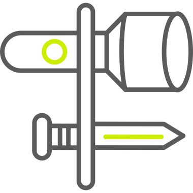 Tornavida simgesinin vektör çizimi