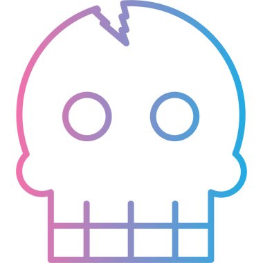 Kafatası. Web simgesi basit illüstrasyon