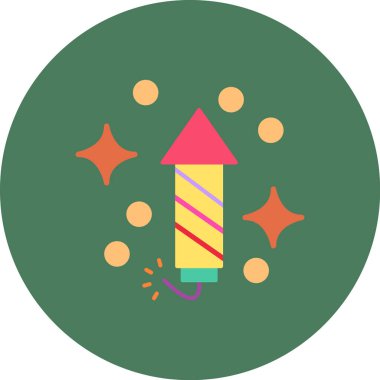 Roket. Web simgesi basit illüstrasyon