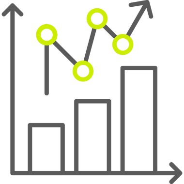 Satış çubuk grafik simgesini