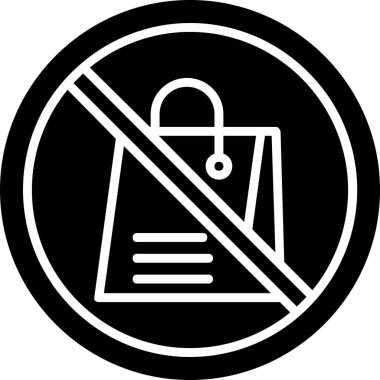 Bir torba simgesinin vektör illüstrasyonu