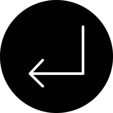 ok sol yön simgesi ana hat biçiminde