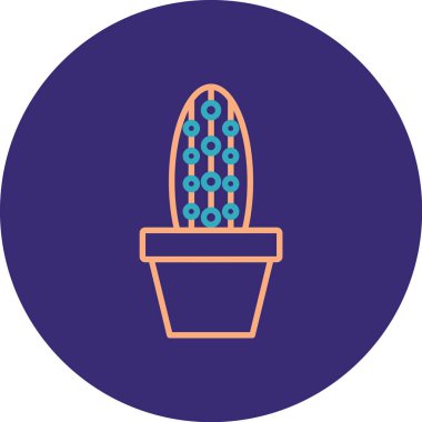 Kaktüs. Web simgesi basit illüstrasyon