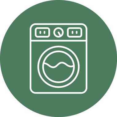 çamaşır makinesi ikon vektör çizimi