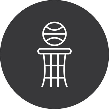 Basketbol topu simgesi dış hatlarda