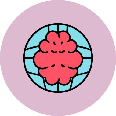 Mavi arkaplanda pembe bir çemberin içindeki bir çiçeğin vektör çizimi