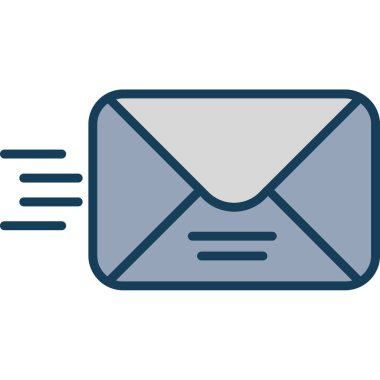 mesaj vektörü ince çizgi simgesi