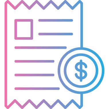 Bill simgesi vektör illüstrasyonu