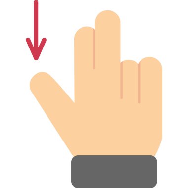 El ve el hareketi ikonu. Web için parmak vektör simgesi ile el hareketinin basit bir gösterimi