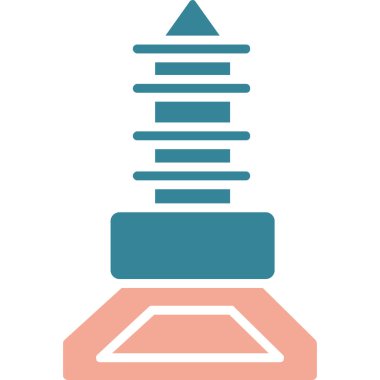 Piramit. Web simgesi basit illüstrasyon