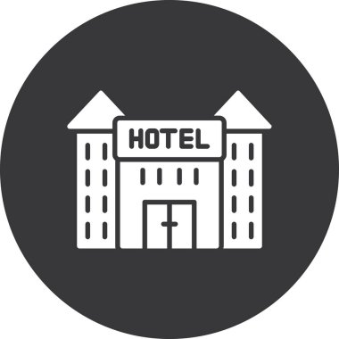Otel simgesi vektör illüstrasyonu