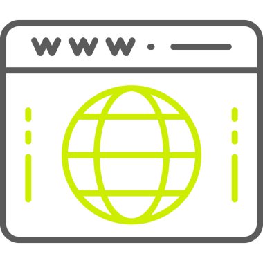 İnternet web simgesi basit tasarım