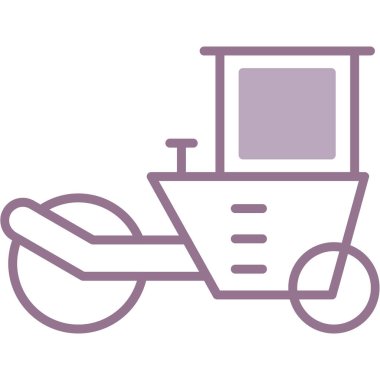 El arabası. Web simgesi basit illüstrasyon