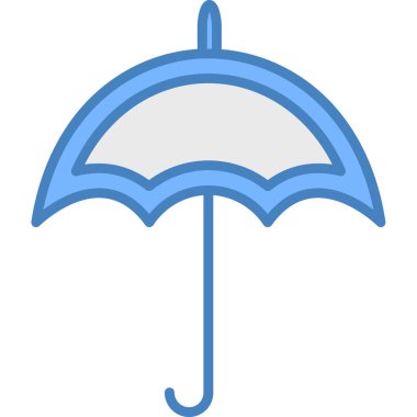 Şemsiye. Web simgesi basit illüstrasyon