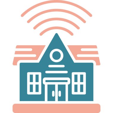 okul oluşturma vektör simgesi.