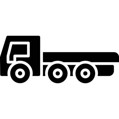 Kamyon. Beyaz üzerine basit bir illüstrasyon. vektör illüstrasyonu