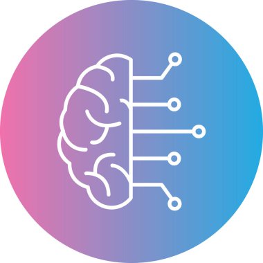 vektör beyin simgesi, illüstrasyon