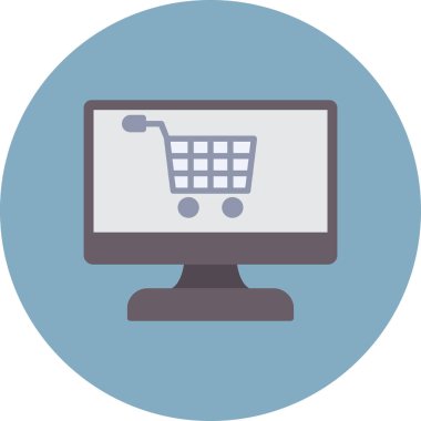 çevrimiçi alışveriş vektörü simgesi