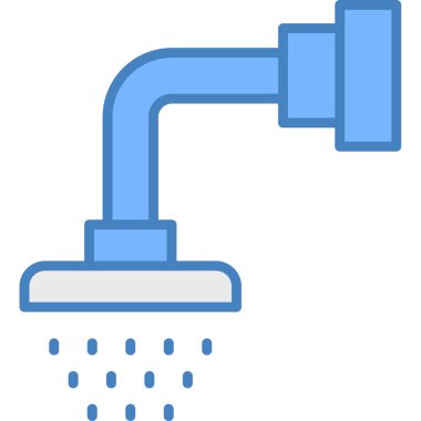 Duş. Web simgesi basit illüstrasyon