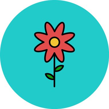 çiçek simgesi vektör illüstrasyonu