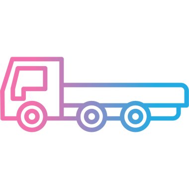 Bir kamyon simgesinin vektör çizimi