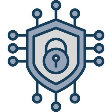 Kilit. Web simgesi basit illüstrasyon