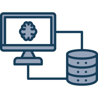 veritabanı simgesi, vektör resimleme