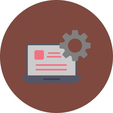 Bilgisayar. Web simgesi basit illüstrasyon