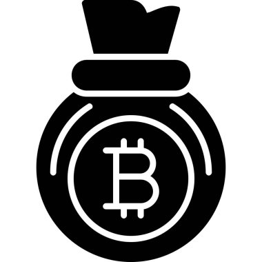 Bitcoin simgesi, vektör çizimi