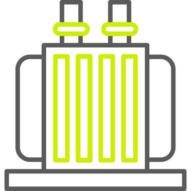 Gaz sobası simgesinin vektör illüstrasyonu