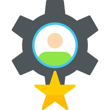 iş yönetimi düz simgeleri, vektör illüstrasyonu