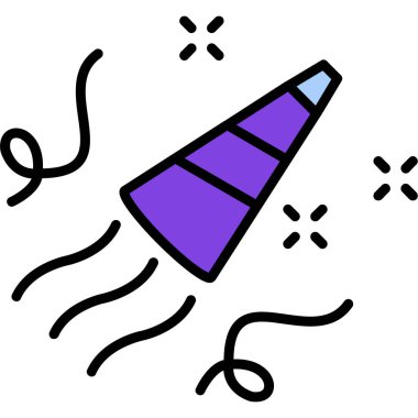 Roket. Web simgesi basit illüstrasyon