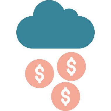 Bulut. Web simgesi basit illüstrasyon