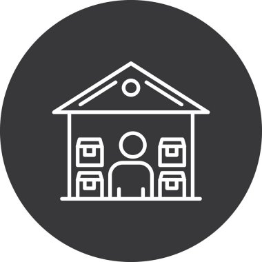 Kabartma biçiminde eşsiz ev simgesi