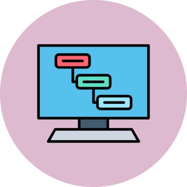 Bilgisayar. Web simgesi basit tasarım