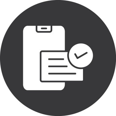 Kontrol listesi simgesi, vektör illüstrasyonu