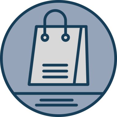 Alışveriş poşeti simgesinin vektör illüstrasyonu