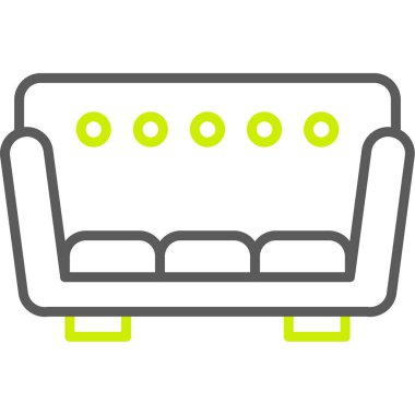 kanepe mobilya vektör simgesi