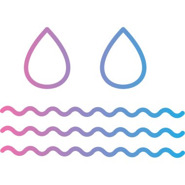 Su damlası simgesi beyaz arkaplanda izole edildi. Vektör illüstrasyonu