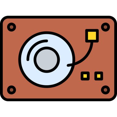 Disk. Web simgesi basit illüstrasyon