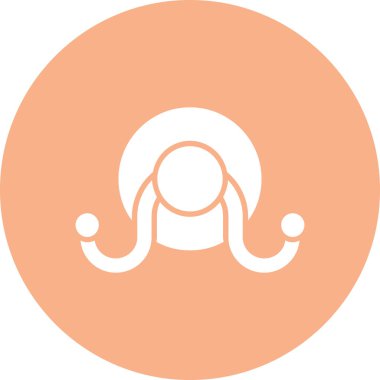 Kadın. Web simgesi basit illüstrasyon