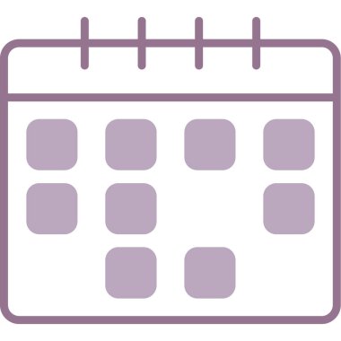 Takvim simgesi, vektör illüstrasyonu basit tasarım