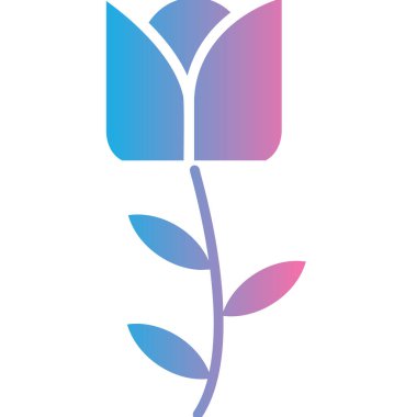 Lale. Web simgesi basit illüstrasyon