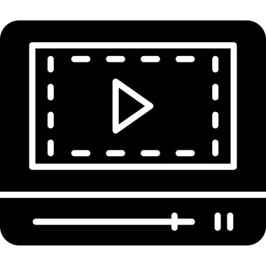 video. Web simgesi basit illüstrasyon