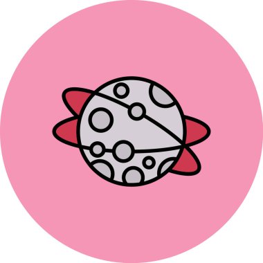 Bir gezegen simgesinin vektör illüstrasyonu