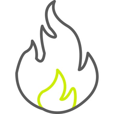 Ateş vektörü simgesini ateşle