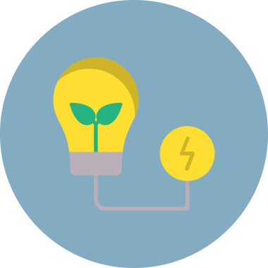 enerji düz renkli simgeler.